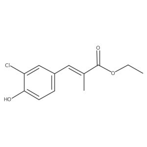 Ethyl (2E)-3-(3-chloro-4-hydroxyphenyl)-2-methyl-2-propenoate结构式