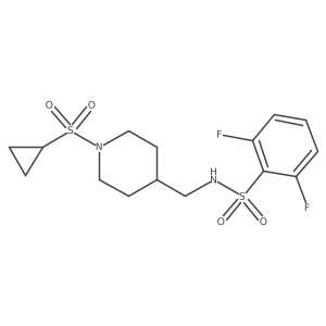 N-((1-(cyclopropylsulfonyl)piperidin-4-yl)methyl)-2,6-difluorobenzenesulfonamide Structure