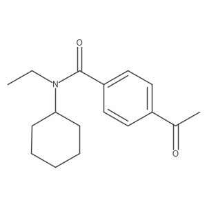 4-acetyl-N-cyclohexyl-N-ethylbenzamide结构式