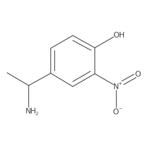 4-[(1R)-1-aminoethyl]-2-nitrophenol结构式