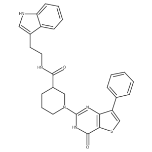 N-[2-(1H-indol-3-yl)ethyl]-1-(4-oxo-7-phenyl-3,4-dihydrothieno[3,2-d]pyrimidin-2-yl)piperidine-3-carboxamide Structure