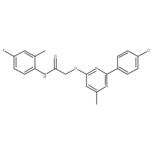 2-{[2-(4-chlorophenyl)-6-methylpyrimidin-4-yl]oxy}-N-(4-fluoro-2-methylphenyl)acetamide Structure