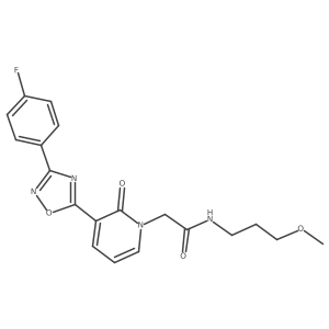 2-(3-(3-(4-fluorophenyl)-1,2,4-oxadiazol-5-yl)-2-oxopyridin-1(2H)-yl)-N-(3-methoxypropyl)acetamide结构式