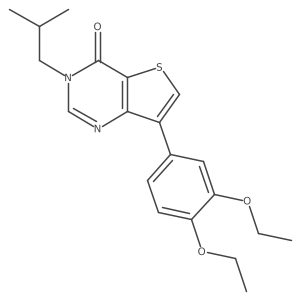 7-(3,4-diethoxyphenyl)-3-isobutylthieno[3,2-d]pyrimidin-4(3H)-one Structure