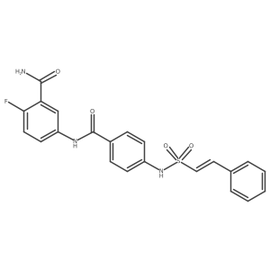 2-Fluoro-5-[4-(2-phenylethenesulfonamido)benzamido]benzamide Structure