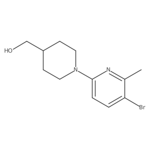 1-(5-Bromo-6-methyl-2-pyridinyl)-4-piperidinemethanol结构式