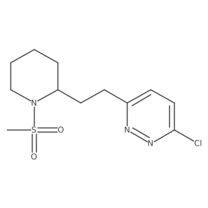 3-Chloro-6-(2-(1-(methylsulfonyl)piperidin-2-yl)ethyl)pyridazine Structure