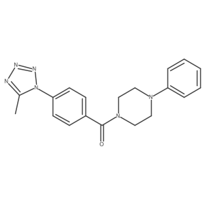 [4-(5-methyl-1H-tetrazol-1-yl)phenyl](4-phenylpiperazin-1-yl)methanone结构式