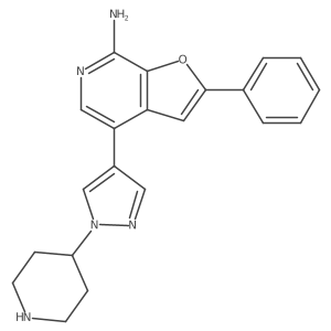 2-Phenyl-4-(1-piperidin-4-ylpyrazol-4-yl)furo[2,3-c]pyridin-7-amine Structure