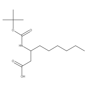 N-Boc-(+/-)-3-aminononanoic acid结构式