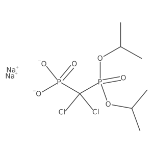 Disodium;[dichloro-di(propan-2-yloxy)phosphorylmethyl]-dioxido-oxo-lambda5-phosphane结构式