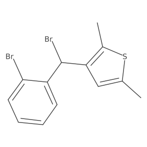 Thiophene, 3-[bromo(2-bromophenyl)methyl]-2,5-dimethyl-结构式