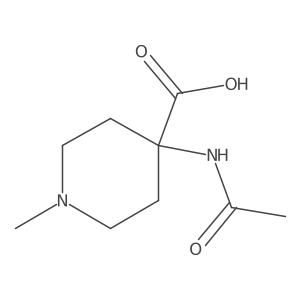 4-Acetamido-1-methylpiperidine-4-carboxylic acid Structure