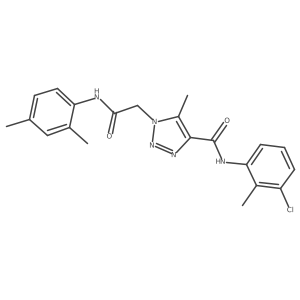 N-(3-chloro-2-methylphenyl)-1-{2-[(2,4-dimethylphenyl)amino]-2-oxoethyl}-5-methyl-1H-1,2,3-triazole-4-carboxamide Structure