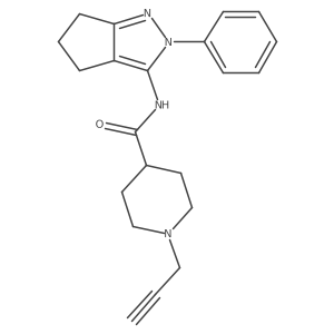 N-{2-phenyl-2H,4H,5H,6H-cyclopenta[c]pyrazol-3-yl}-1-(prop-2-yn-1-yl)piperidine-4-carboxamide结构式