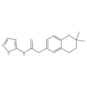 2-(2,2-dimethyl-3,4-dihydro-2H-chromen-6-yl)-N-(1H-1,2,4-triazol-3-yl)acetamide结构式