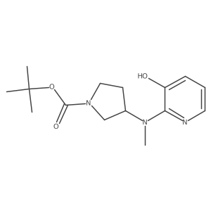 (R)-tert-butyl 3-((3-hydroxypyridin-2-yl)(methyl)amino)pyrrolidine-1-carboxylate结构式