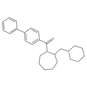 [1,1'-Biphenyl]-4-yl(3-(morpholinomethyl)-1,4-thiazepan-4-yl)methanone Structure