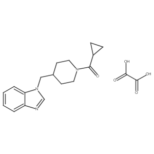 (4-((1H-benzo[d]imidazol-1-yl)methyl)piperidin-1-yl)(cyclopropyl)methanone oxalate Structure