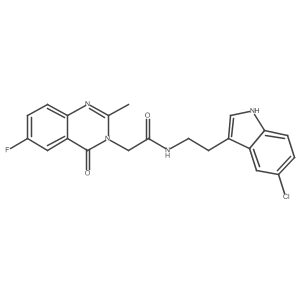 N-[2-(5-chloro-1H-indol-3-yl)ethyl]-2-(6-fluoro-2-methyl-4-oxoquinazolin-3(4H)-yl)acetamide结构式