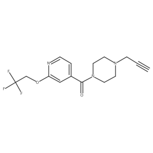 1-(Prop-2-yn-1-yl)-4-[2-(2,2,2-trifluoroethoxy)pyridine-4-carbonyl]piperazine结构式