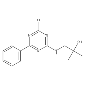1-[(4-Chloro-6-phenyl-1,3,5-triazin-2-yl)amino]-2-methylpropan-2-ol结构式