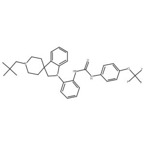 Urea, N-[2-[1'-(2,2-dimethylpropyl)-1,2-dihydrospiro[3H-indole-3,4'-piperidin]-1-yl]phenyl]-N'-[4-(trifluoromethoxy)phenyl]-结构式