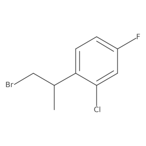 1-(1-Bromopropan-2-yl)-2-chloro-4-fluorobenzene结构式