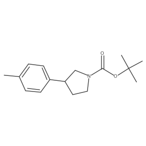 1-Boc-3-(p-tolyl)pyrrolidine结构式