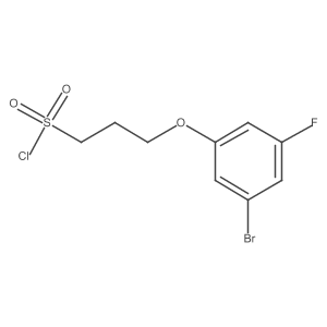 3-(3-Bromo-5-fluorophenoxy)propane-1-sulfonyl chloride结构式