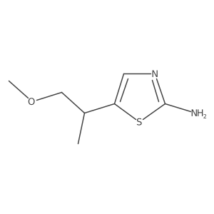 5-(1-Methoxypropan-2-yl)-1,3-thiazol-2-amine结构式