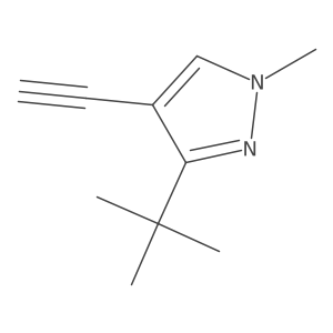 3-tert-butyl-4-ethynyl-1-methyl-1H-pyrazole结构式