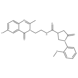 N-[2-(6-fluoro-2-methyl-4-oxoquinazolin-3(4H)-yl)ethyl]-1-(2-methoxyphenyl)-5-oxopyrrolidine-3-carboxamide Structure