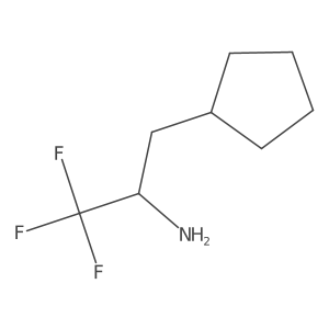 3-Cyclopentyl-1,1,1-trifluoropropan-2-amine结构式