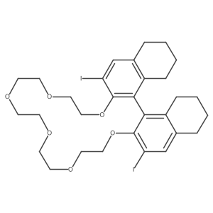 10,29-Diiodo-12,15,18,21,24,27-hexaoxapentacyclo[26.8.0.02,11.03,8.031,36]hexatriaconta-1(36),2,8,10,28,30-hexaene Structure