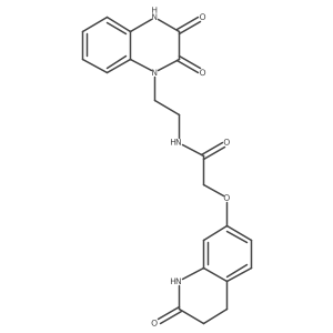 2-[(2-hydroxy-3,4-dihydroquinolin-7-yl)oxy]-N-[2-(3-hydroxy-2-oxoquinoxalin-1(2H)-yl)ethyl]acetamide Structure