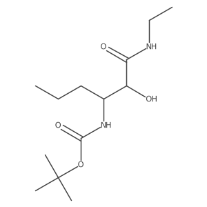 Carbamic acid, [1-[2-(ethylamino)-1-hydroxy-2-oxoethyl]butyl]-, 1,1-dimethylethyl ester Structure