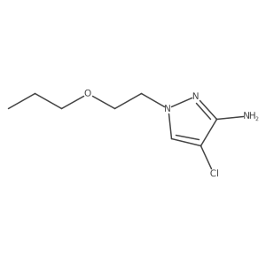 4-chloro-1-(2-propoxyethyl)-1H-pyrazol-3-amine结构式