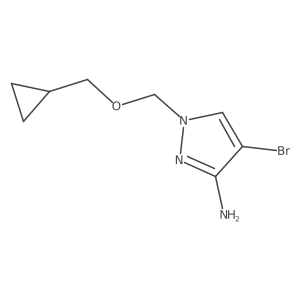 4-bromo-1-[(cyclopropylmethoxy)methyl]-1H-pyrazol-3-amine结构式