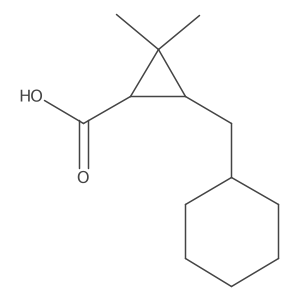3-(Cyclohexylmethyl)-2,2-dimethylcyclopropane-1-carboxylic acid Structure