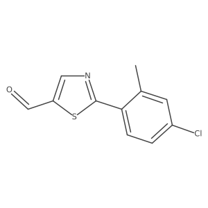2-(4-Chloro-2-methylphenyl)thiazole-5-carbaldehyde Structure