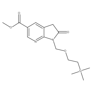 methyl 2-oxo-1-{[2-(trimethylsilyl)ethoxy]methyl}-1H,2H,3H-pyrrolo[2,3-b]pyridine-5-carboxylate Structure