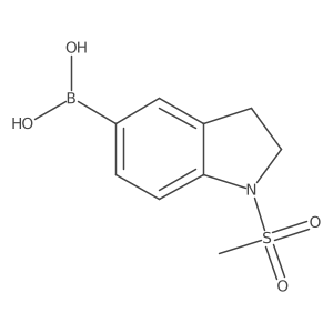 (1-(Methylsulfonyl)indolin-5-yl)boronicacid结构式