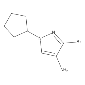 3-bromo-1-cyclopentyl-1H-pyrazol-4-amine Structure