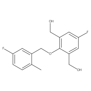 [5-Fluoro-2-[(5-fluoro-2-methylphenyl)methoxy]-3-(hydroxymethyl)phenyl]methanol结构式