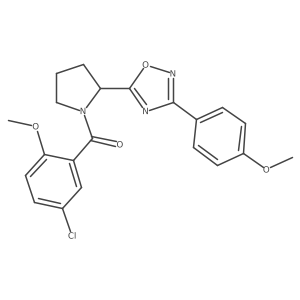 5-[1-(5-Chloro-2-methoxybenzoyl)pyrrolidin-2-yl]-3-(4-methoxyphenyl)-1,2,4-oxadiazole结构式