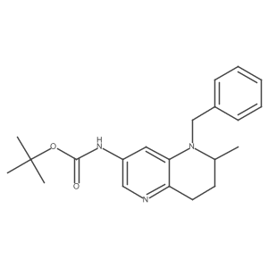 Tert-butyl (5-benzyl-6-methyl-5,6,7,8-tetrahydro-1,5-naphthyridin-3-yl)carbamate Structure
