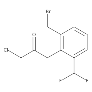 1-(2-(Bromomethyl)-6-(difluoromethyl)phenyl)-3-chloropropan-2-one结构式
