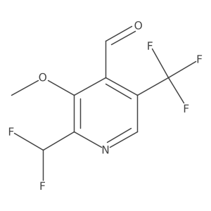 2-(Difluoromethyl)-3-methoxy-5-(trifluoromethyl)pyridine-4-carboxaldehyde Structure