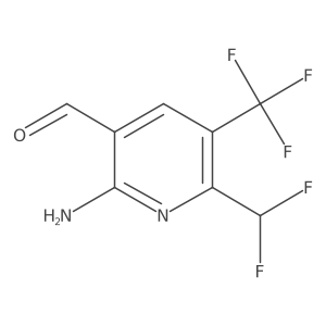 2-Amino-6-(difluoromethyl)-5-(trifluoromethyl)nicotinaldehyde Structure